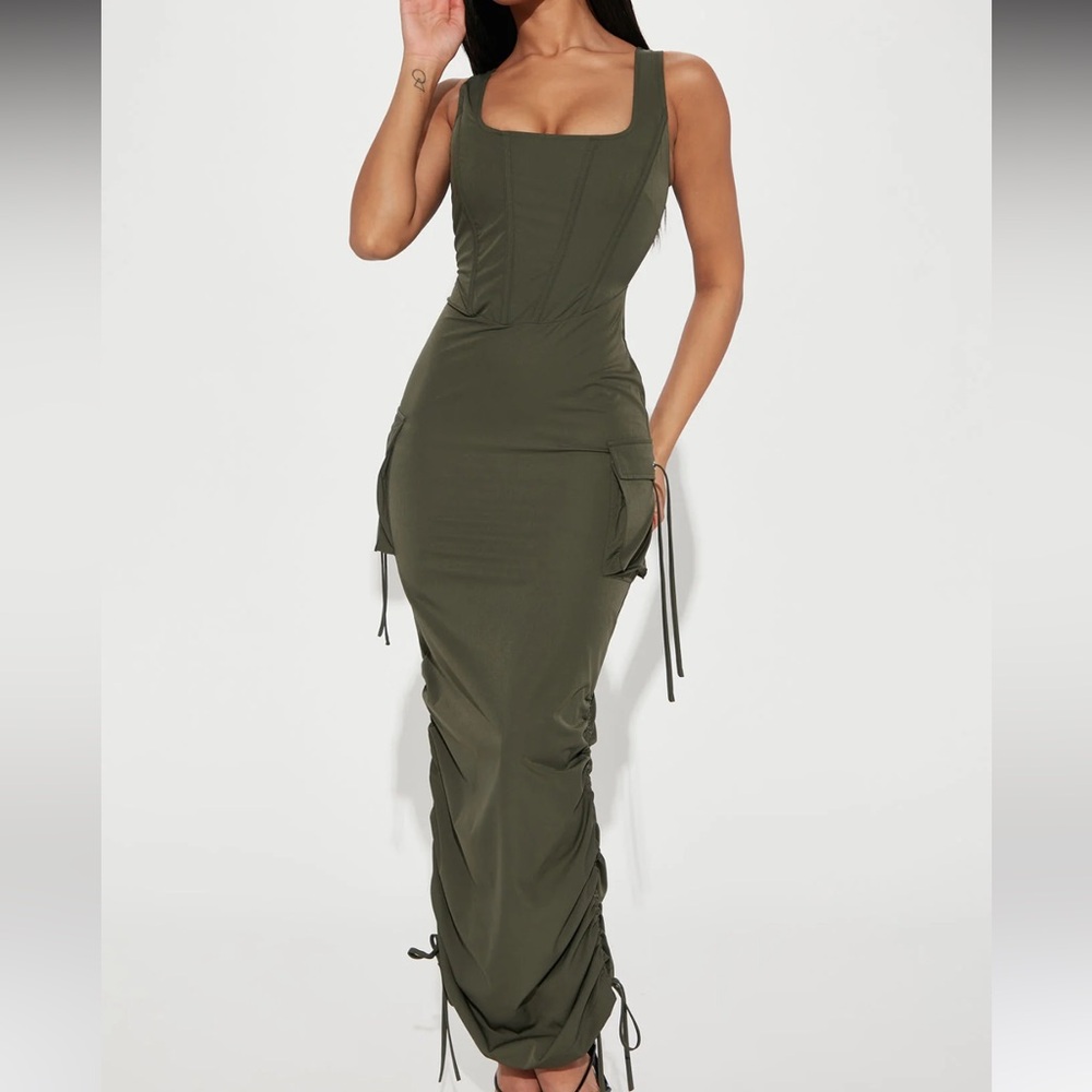 Fashion nova corset maxi dress
